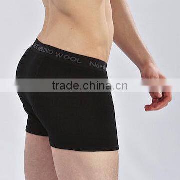 100% Merino Wool Black Man Women Underwear Boxer Short Brief photo-2