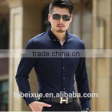 Wholesale China 100% Cotton 2017 Trend Office Men Shirt Top Blouse photo-2