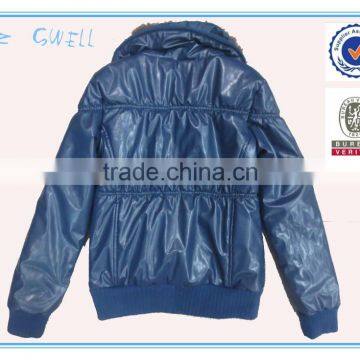 Latest Designs Women Leather Jacket With Fur Collar photo-2