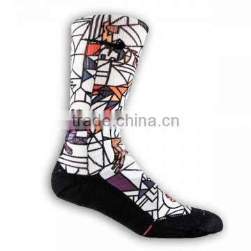 White Blank Polyester Socks With Black Bottom for Sublimation photo-6