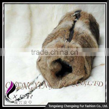 CX-H-06 New Products Design Genuine Rabbit Fur Bags Women Handbag photo-3