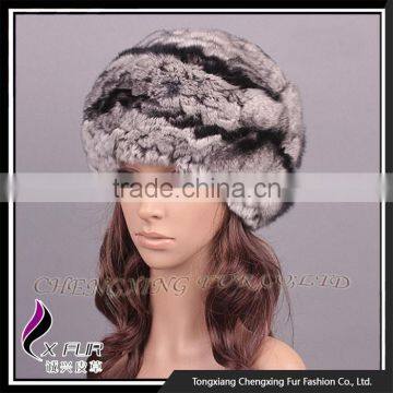 CX-C-191A Women In Stock Fashion Wholesale Rex Rabbit Fur Beanie Hat photo-6