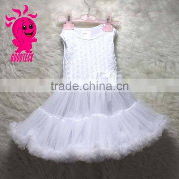 Fashionable fancy cheap hot sell custom baby girl summer little rose flower girl dress