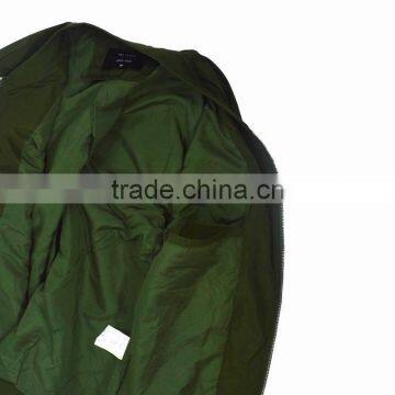 Spring Olive Green Denim Bomber Jacket Mens photo-5