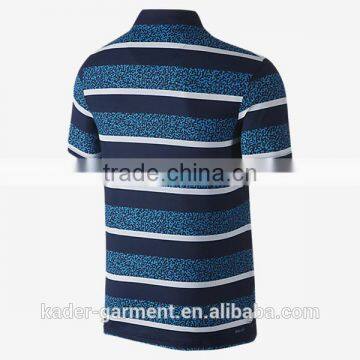 Wholesale Short Sleeve 100% Cotton Mens Polo Shirts With Highlight Stripe photo-4