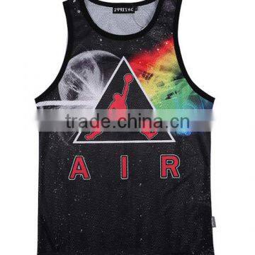 Custom Sublimation Polyester 3D Printing Promotion Sport Men Tank Top photo-3