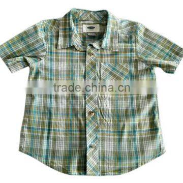 2017 New Model Cotton Plaid Button-Front Kids Boys Casual Shirts photo-2