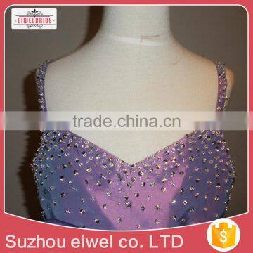 Purple Spaghetti Strap Flower Girl Dress for 10 Years Girl photo-5