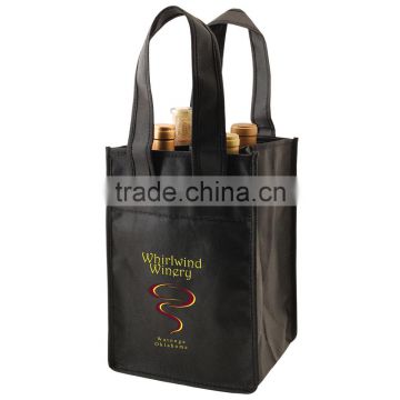 4 Bottle Wine Tote Bag - fits 4 wine bottles, features 20" handles and comes with your logo.