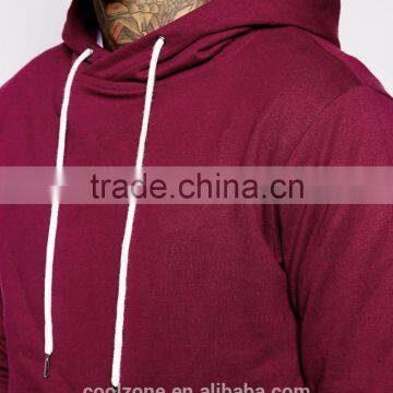 Hot Sale Long Sleeve Men's Hoodies Wholesale Side Zip Oversized Hooodies 2016 photo-4