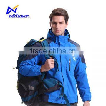 Wildsaver custom blue LED jacket nylon fabric for windbreaker