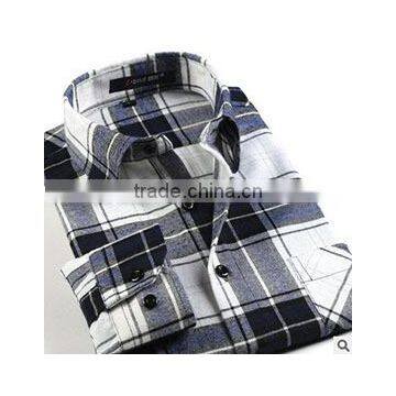 Latest Shirt Designs for Men Plaids Flannel Cotton Couple Long Sleeve Fancy Design Men Shirt photo-5