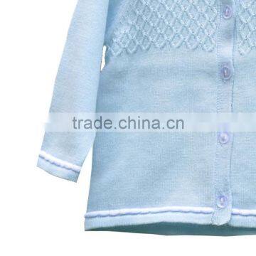 Long Sleeves Argle Pattern Round Collar Baby Cardigan Sweater photo-4