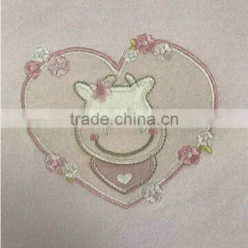 Cotton Baby Pink Girls' Long Sleeve Round Neck T-Shirt With Embroidery photo-2