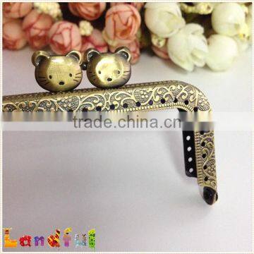 8.5cm Hello Kitty Handmade Metal Handbag Handle Clutch Purse Frame photo-2