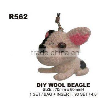 Knitting dog craft (R562) DIY WOOL BEAGLE