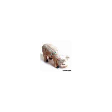 Wooden Carved Pig