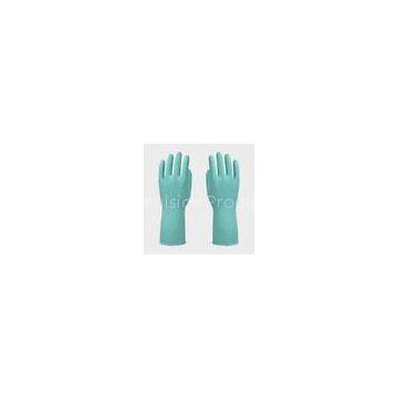 Household Latex Gloves With straight cuff , Fish scale grip waterproof gloves