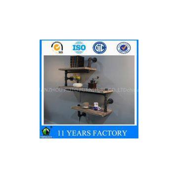 DIY Metal Wall-mounted Three Tiers Snake Rustic Natural Office And Home Deco Bookshelves