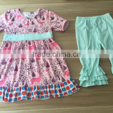 China yiwu kids clothes children boutique fall clothing 2017 back to school outfit