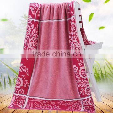 China towel factory custom colorful terry fabric cotton beach towel