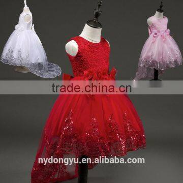 lace flower party dress tutu princess dress/kellli sa flower girl puffy tailer princess party dress