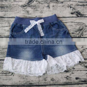 2017 Summer Denim Shorts For Kids Girls Lace Ruffle Shorts M7042305