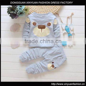 Wholesale Custom Baby Clothes Newburn 2 pcs Long Shirt Blouse + Pants Children Kids Clothing