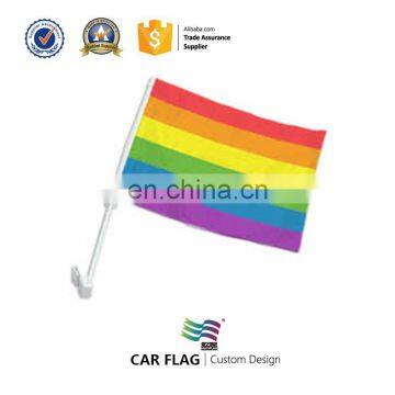 Custom Cheap Rainbow Car Flag Holder Wholesale
