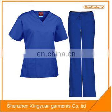 Medical Nursing Unisex Scrub Set Top Pants Hospital steff uniforms