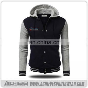 Customize newest design fleece trade assurance baseball jacket