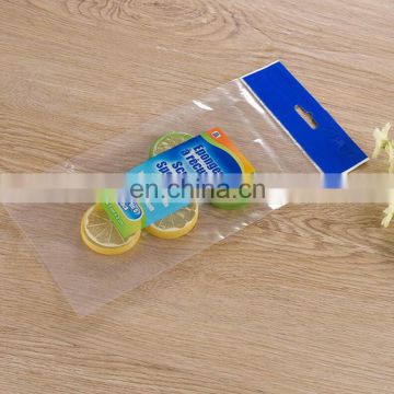 Custom size heat sealing opp bag transparent packaging with head handhole made in Guangzhou factory