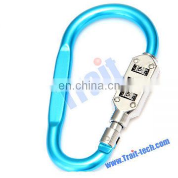 CR-22B Blue Hook Shaped Mini 3 Digit Resettable Combination Lock Password Lock Padlock from China