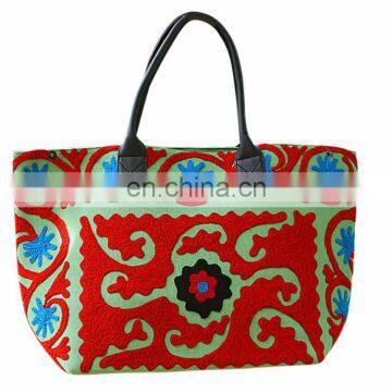 Suzani Embroidered Handbag Women Shoulder Bag Indian Bags Bohemian Bags Hobo Bag