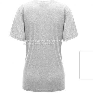 Short Sleeve Round neck Cotton Tri-blend Summer T-shirt Top