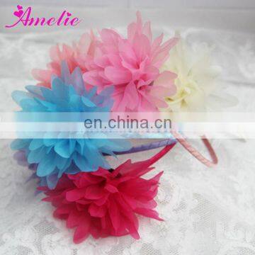 AH826 Chiffon Fashion Girl Mix Color Wholesale Metal Headbands