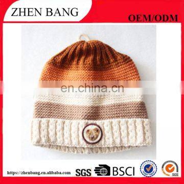 2017 beauty 100% Acrylic material winter beanie hat with custom label