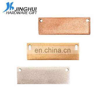 Popular Metal Blank Stamping Square Charm Engraving Tags