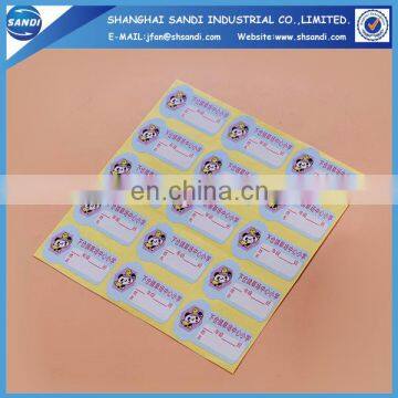 customized full color printed adhesive paper price label