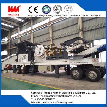 High Capacity Tire Type Mobile Crushing Station Plant