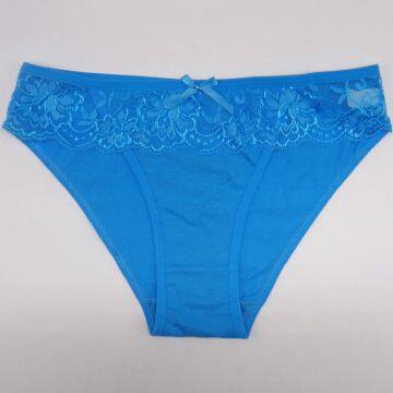 Yun Meng Ni Sexy Underwear Front Sexy Lace Waist Band Ladies Briefs Soft Cotton Women Panty photo-4