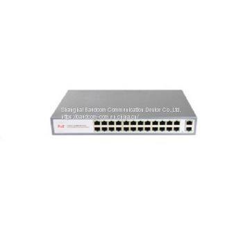 26 port PoE Switch with 24x10/100M PoE Ports +2 GE RJ45 uplink