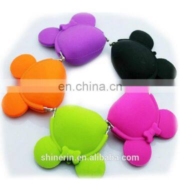 Hot Sale Kids Funny Purse Handmade Cartoon Mickey Mouse Silicone Wallet Coin Purses photo-2