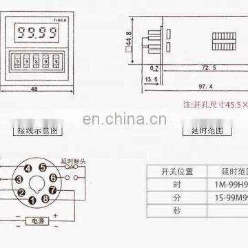 DH48S-2Z Digital Time Relay High Precision AC220VDC24V12V Timer With Base photo-4