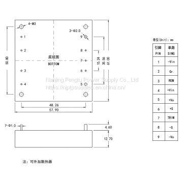 100-200W Half Brick DC/DC Converter 24/48/110/300vdc to 12/24/28/48vdc photo-2