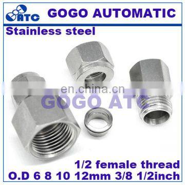 Quick Coupler ZG1/4'',O.D 8mm Male Thread PU Nylon Tube Fast Twist Hose Stainless Steel 304 L Type Tube Connector photo-2