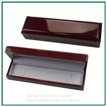 Luxury Wooden Necklace Glossy Jewelry Box / Wood Gift Box Packaging For Sale