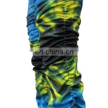 Wholesale Tie Dye With Carton Printing 2 Piece Joggers Crop Top and Stacked Hollow Out Pants Set photo-5