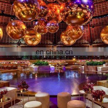 Hot Selling Night Club Ceiling Decoration Golden Silver Air Balloon Reflective Inflatable Mirror Ball photo-3
