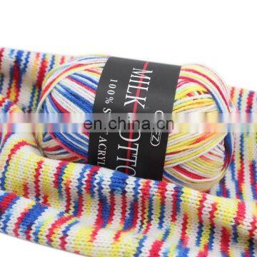Oeko-Tex Standard 13S/3 Multiple Color OEM Logo Milk 3ply Cotton Yarn Hand Knitting for Knitting and DIY photo-4